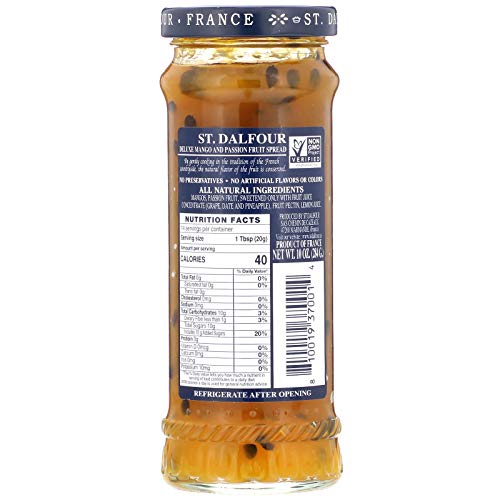 St. Dalfour, Mango & Passion Fruit, All Natural, 100% Fruit Spread, 10 oz - Thumbnail 2