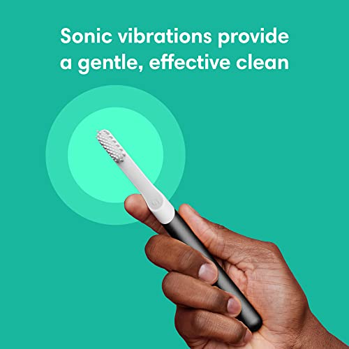 Quip Adult Electric Toothbrush Sonic Toothbrush with Travel Cover & Mirror Mount, Soft