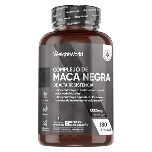 Maca Negra y Amarilla Andina Complex 5550mg de Potencia-100:1-6 Meses de Suministro, 180 Maca Cápsulas Veganas - Con Zinc, L-Arginina, Ginseng y Pimienta Negra, Sin Gluten ni Estearato de Magnesio
