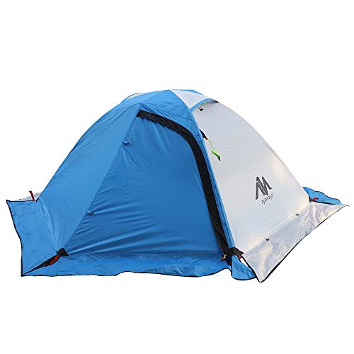 4 Season Backpacking Tent 2 Person Winter Camping Tents, AYAMAYA Waterproof All Weather Ultralight Double Layer 2 Doors Easy Setup 1-2 Man Two People Tents for Backpacker Outdoor Hiking Mountaineering