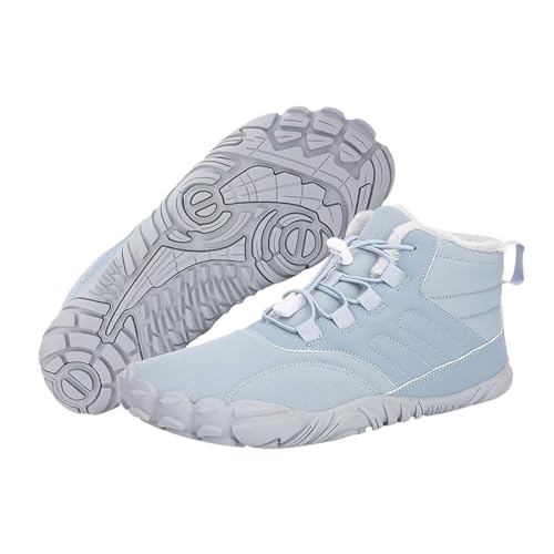 Image of Men's Women's Winter Barefoot Hiking Boots, Slip On Warm Zero Drop Snow Boots, Wide Toe Box Booties, Waterproof Shoes Sneakers Hike Shoes for Hiking Walking Outdoor Unisex