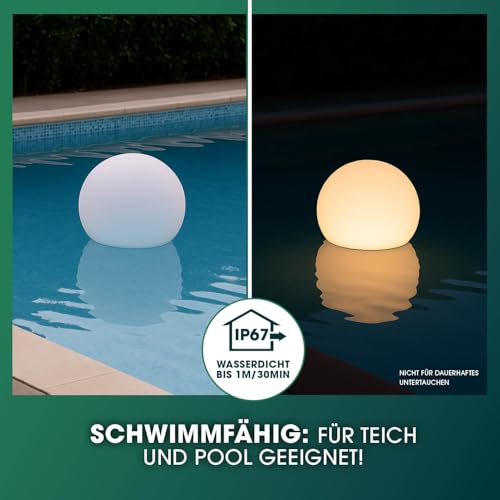 EASYmaxx LED Solarleuchte mit Farbwechsel | Deko Gartenleuchte mit LED Beleuchtung… – Ansicht 4