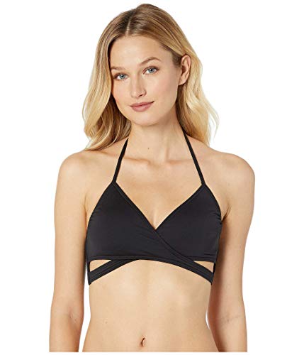 Vince Camuto Surf Shades Wrap Bikini Top Black LG