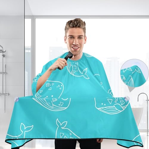 Capa de barbería impermeable para hombre Kigai Whale miniatura 6
