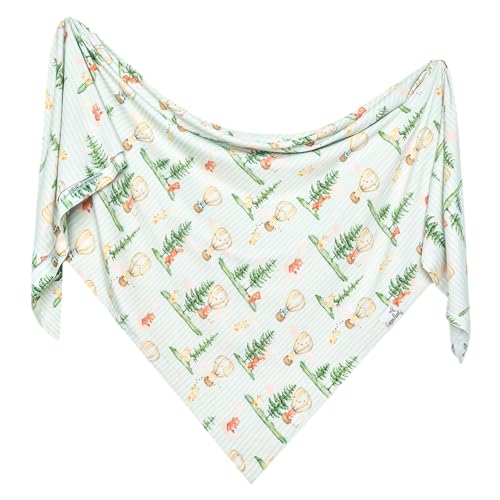 Image of Copper Pearl Swaddle Blankets for Newborns | Soft Stretchy Receiving Blankets for Boys and Girls | Large 46 x 46 Inch Baby Blankets | Lightweight & Breathable Swaddles | Forest Explorer Bamboo Swaddle