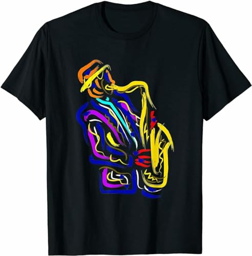 fxdszaszzdx Limited Saxophonist Jazz Musician Gift Idea Saxophone T-Shirt Black 3XL