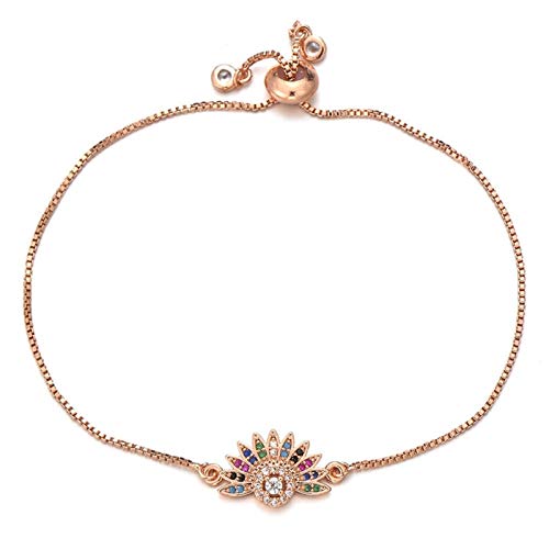 Chain de curseur en bijoux de mode avec charme soleil multicolore