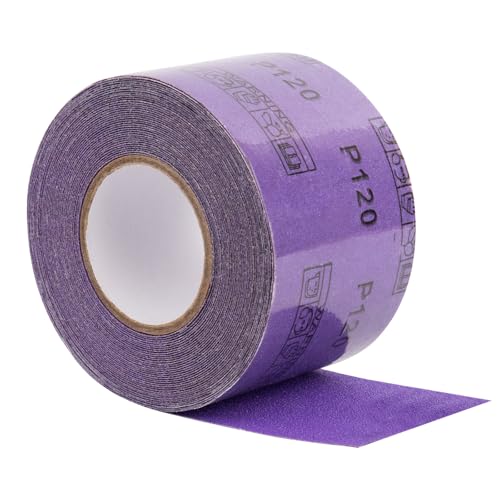Rollo de papel de lija de grano 600 PSA de 70 mm x 18 m, rollo de lija continuo de cerámica para madera y metal
