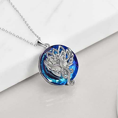 Collier phénix femme en argent sterling véritable pendentif - 5