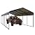 PHI VILLA Outdoor Carport Canopy 12' x 25', Metal Carport Tent Heavy Duty, Garage Car Shelter Shade with Metal Roof, Frame and Bolts for Car, Truck and Boat