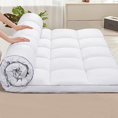 Shilucheng Twin XL Matratzenauflage, extra dick, 1000 g/m², Matratzenauflage zur Linderung von Rückenschmerzen, kühlend, atmungsaktiv, Kopfkissenschutz mit 20,3–53,3 cm tiefer Tasche, Shilucheng Twin XL Matratzenauflage, extra dick, 1000 g/m², Matratzenauflage zur Linderung von Rückenschmerzen, kühlend, atmungsaktiv, Kopfkissenschutz mit 20,3–53,3 cm tiefer Tasche,
