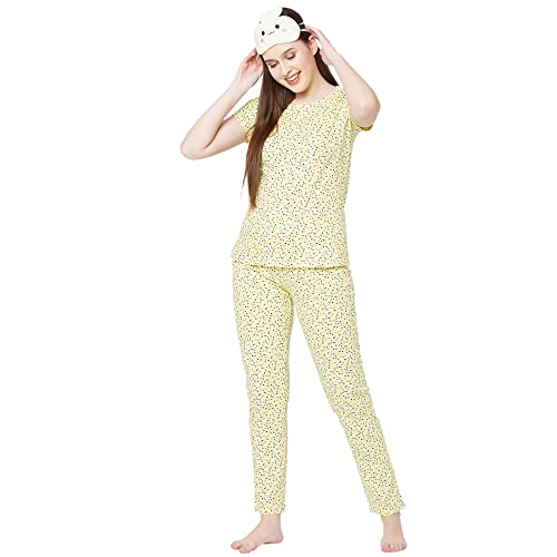 Image of Sweet Dreams Women's Cotton Printed Night Suit Set