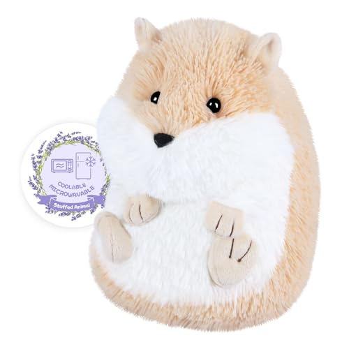 Suzzipals HEATABLE HAMSTER Coolable & Microwavable Stuffed Animals Hamster Plush, Heating Pad For Period Cramps, Pain & Stress Relief, Lavender Soft Hamster Stuffed Animals, Hamster Toys Gifts cover