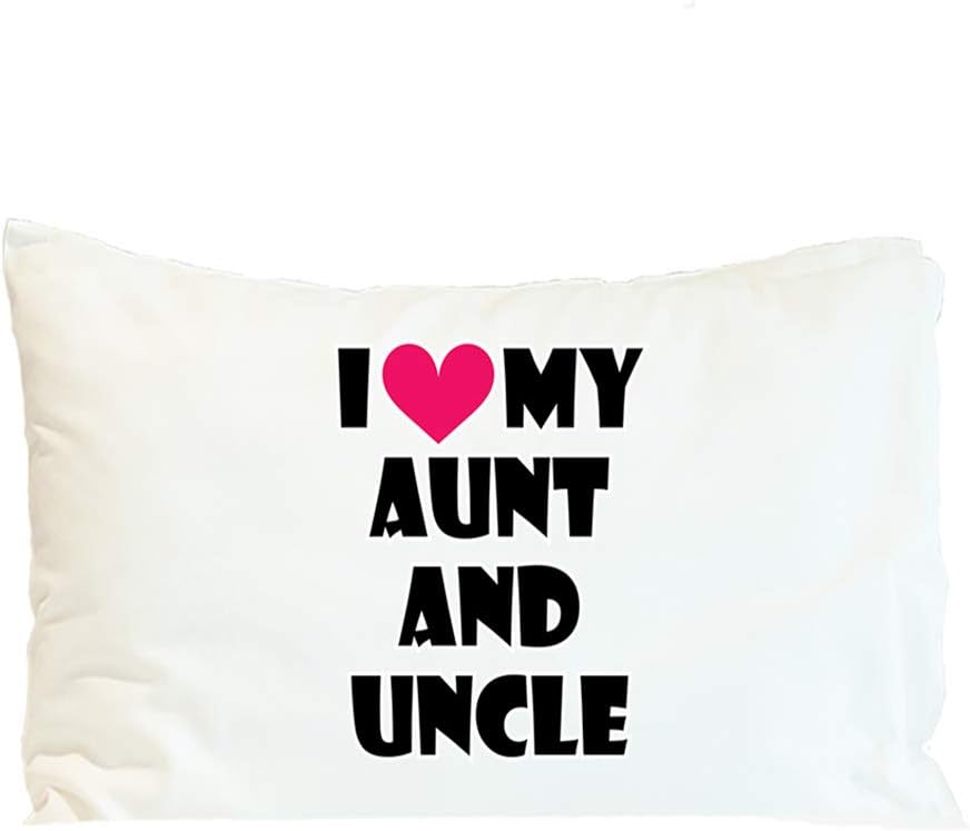 Style In Print Custom Pillow Case I Heart My Aunt and Uncle Family & Friends Polyester Home Decor Bed Pillow Covers Personalized Text Here 30x20 Inches