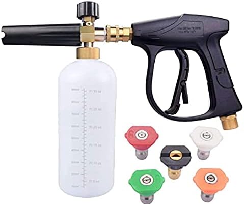 JWGJW Foam Cannon Snow Foam Lance Contain High Pressure Washer Gun and 5 Water Nozzle Tips.