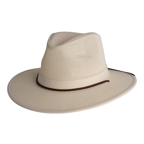 Image of Henschel Hats Original Aussie Breezer - Wide-Brim Sun Hat for Men with Adjustable Chin Cord | Perfect Men's Summer Hat