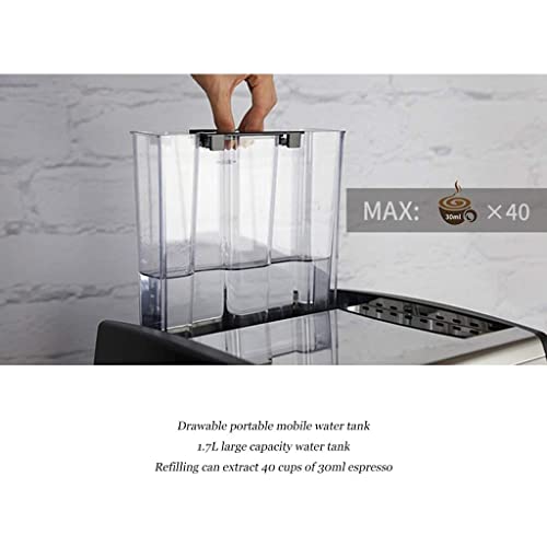 Máquina de café Espresso Comercial Semiautomático Espumador de Leche recién molida, Acero Inoxidable Cepillado (Color… - Imagen 7