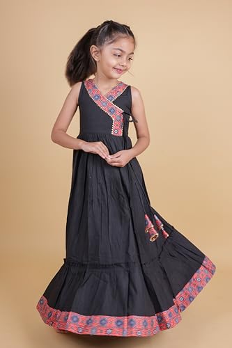 Image of Tasas Girls Floral Anarkali Kurta|Ethnic Wear for Girls|Traditional Girls Ethnic Wear|