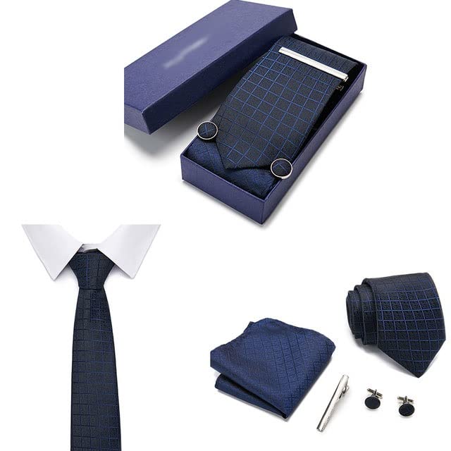 Set de corbata de seda 7.5 cm para hombre miniatura 3