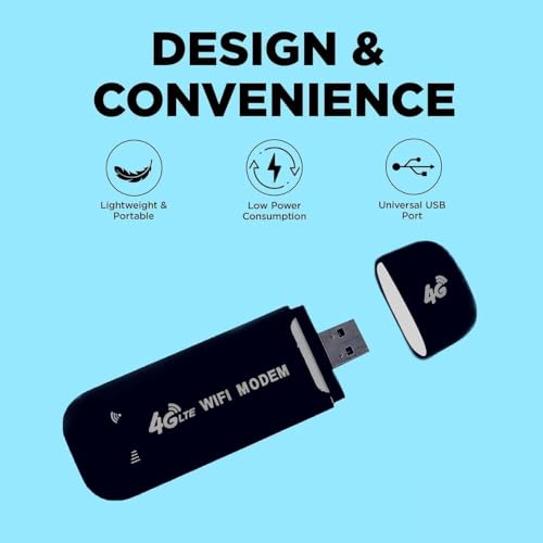 Image of 4G /5G LTE Wireless USB Dongle with All Sim Card Network Support High Speed Portable | Single Band Plug & Play Data Card Stick with Up-to 150Mbps WiFi Hotspot