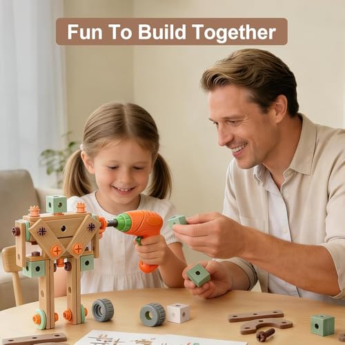 Image of Kids Tool Set Toys, 158 Pcs Toddler Tool Set with Toy Electronic Drill, Pretend Play Kids Construction Tools Toy for Toddler 3-5 Years Old Birthday Gifts