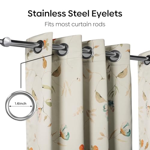 Image of haus & kinder Blackout Window Curtains 5 Feet Long Pack of 2 Window Curtains, 5 Feet Curtains for Window, 80% Room Darkening (Multi, 114x152 CM)