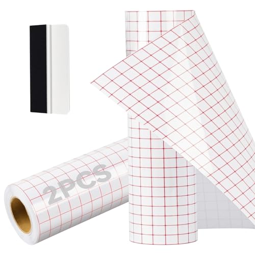 La mejor comparación de Papel transfer para comprar online. 49 2 Piezas Papel Transfer para Vinilo Adhesivo con Espátula, 30x200 CM Cinta de Transferencia Transparente para Vinilo, Adhesividad Media, para Calcomanías, Señales, Ventanas y...