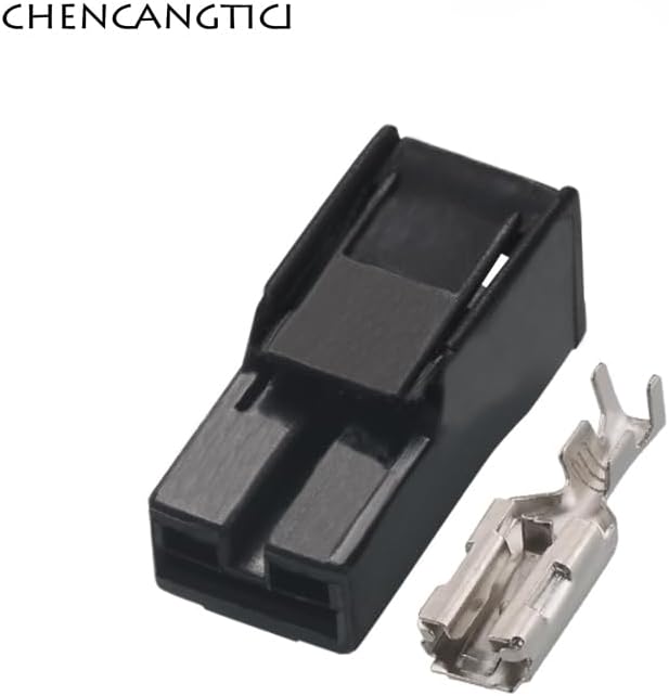 Boicus Wiring Connecting Terminals - 1 Set 1 Pin Automotive Connector Harness Socket Black Female Plug With Terminals DJ70110-6.3-21 - (Color: Follow me cheaper, Package: 50 sets)