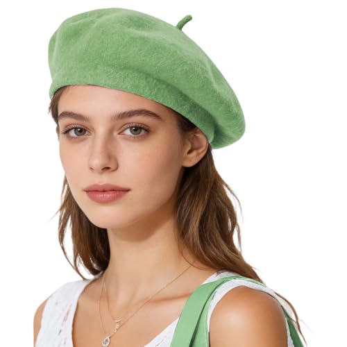 Image of Jolbndcv 6PCS Beret, French Beanie, Outdoor, Winter, Fashion Lady Hat | One Size Fits Most,Solid Color,Stretchable,for All Season