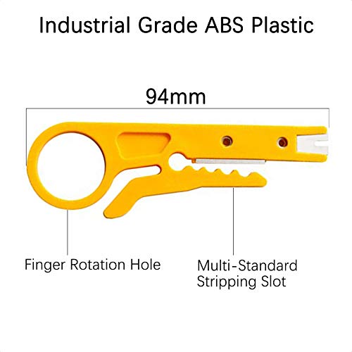 Image of VANICE Mini Wire Stripper 3 Pack Network Wire Stripper Punch Down Cutter for Network Wire Cable, RJ45 /Cat5 /CAT-6, Telephone and Computer UTP Cable
