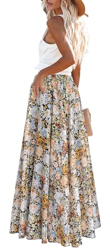 Afibi Women Full/Ankle Length Blending Maxi Chiffon Long Skirt Beach Skirt4