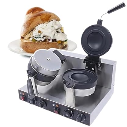 Elektrische Burger-Presse Eiscreme-Burger-Maker, Elektrischer Burger-Maker, Sandwichmaker, Eiscreme-Hamburger-Maker-Pressmaschine, Antihaft-Platten, Unabhängige Temperaturregelung, Edelstahl