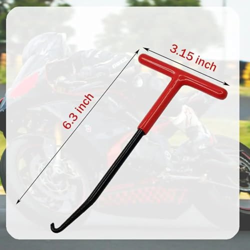 Image of Motorcycle Exhaust Spring Hook Handle Exhaust Pipe Spring Wrench T Shaped Puller Installer Hooks Motorcycle Vehicle Springs Removal Tools