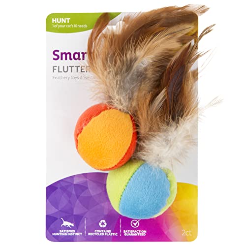Smartykat 39341 2 Count) Flutter Balls Feather Cat Toys thumb #5