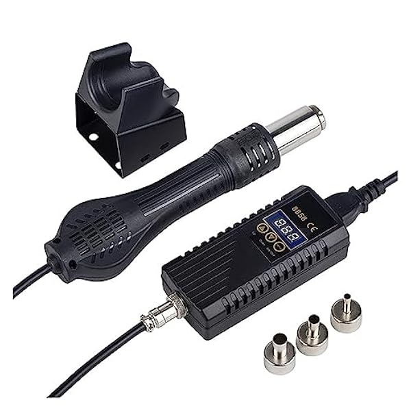 Lödning kit 2 i 1 lödstation LCD, digital skärm svetsning omarbetningsstation for mobiltelefon BGA SMD PCB IC, reparation lödverktyg (Color : 8858 Hot Air Gun, Size : 1)