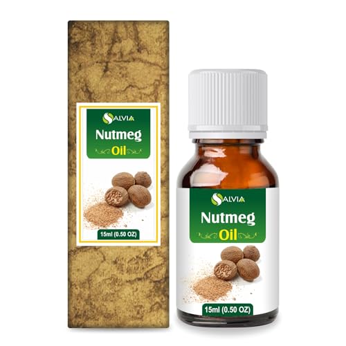 Image of Salvia Nutmeg Oil (Myristica fragrans) Essential Oil for Aromatherapy & DIY Blends - Warm Spicy Oil for Skincare, Massage & Fragrance Use - 15 ml / 0.50 fl oz