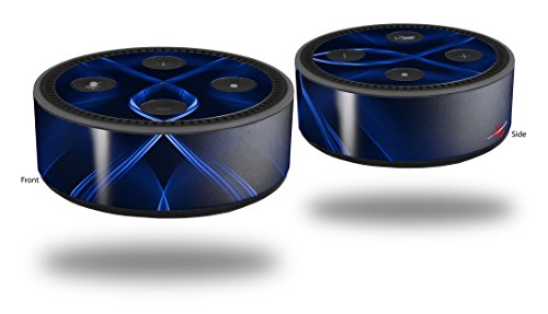 Skin Wrap Decal Set 2 Pack for Amazon Echo Dot 2 - Abstract 01 Blue (2nd Generation ONLY - Echo NOT Included)