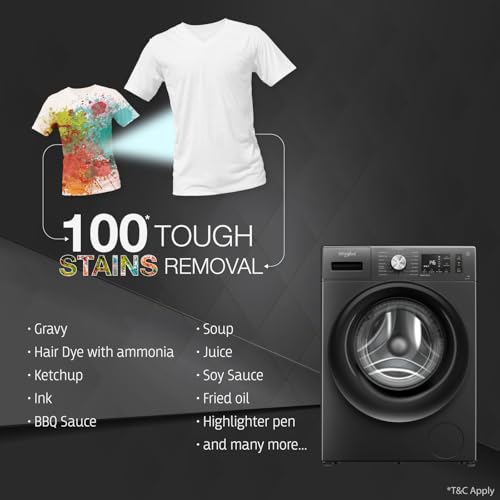 Image of Whirlpool 9 Kg Ozone Technology 5 Star Inverter Front Load Fully Automatic Washing Machine with In-Built Heater (XO9012BYM52E, Midnight Grey, 100+ Tough Stains, 1400 RPM)