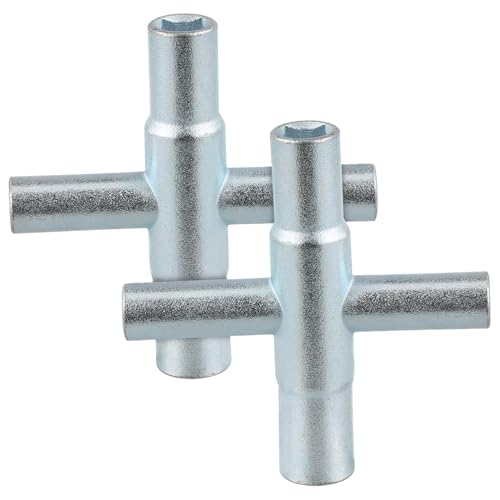 SUPVOX 2個 四方設計ウォーターキー 屋外水栓操作用止水栓ツール 多用途蛇口バルブレンチ 便利な給水制御工具