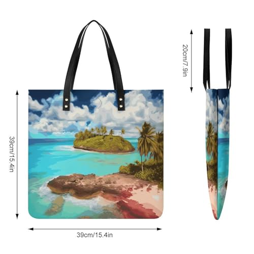 American Spain Flag Work Tote Bag for Women Leather Shoulder Bag with Magnetic Buckle Purse And Handbags2