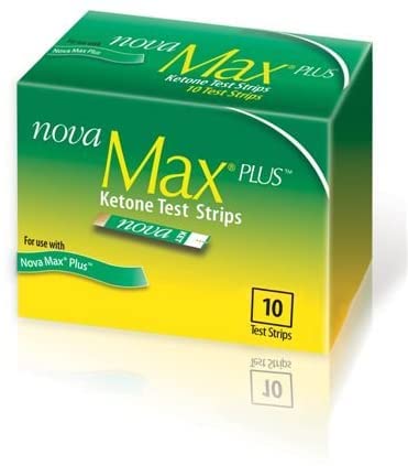 Nova Max Plus Ketone Test Strips 10 Count, (40 Total)