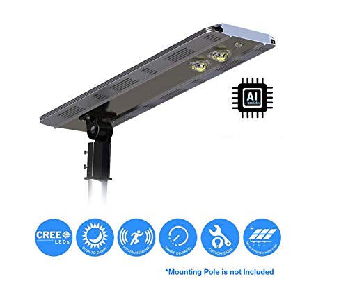 Eleding EE820W-AI20W Solar Power World 1St Dark Sky City 3000K Ai Smart Cree Led 3200Lm Street Light For Commercial Residential Parking Bike Paths Walkways Courtyard  thumb #1