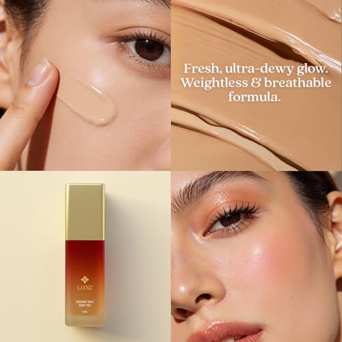 Image of Just Herbs Luxe Radiant Silk Skin Tint | Luxury Makeup | Ayurvedic Skin-Loving Formula | Dewy Finish | Glow Boosting & Hydrating (100 PORCELAIN)
