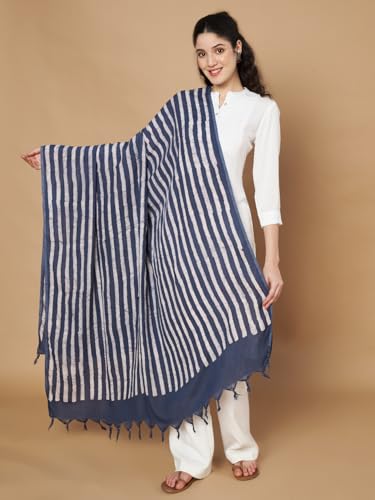 Image of Women's Cotton Rayon Bandhani Print Dupatta with Tassels 2.25 Meters | Women's cotton printed dupatta with tassels.