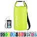 OMGear Waterproof Dry Bag Backpack Waterproof Phone Pouch 40L/30L/20L/10L/5L Floating Dry Sack for Kayaking Boating Sailing Canoeing Rafting Hiking Camping Outdoors Activities (Bright Yellow,5L)