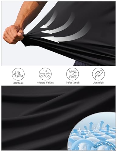 TACVASEN Men's Short Sleeve Swim Top UPF 50+ Sun Protection T-Shirt Crew Neck Moisture Wicking Gym Shirts4