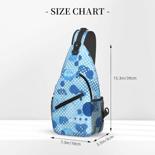 Mochila bandolera de viaje y senderismo punto azul miniatura 3