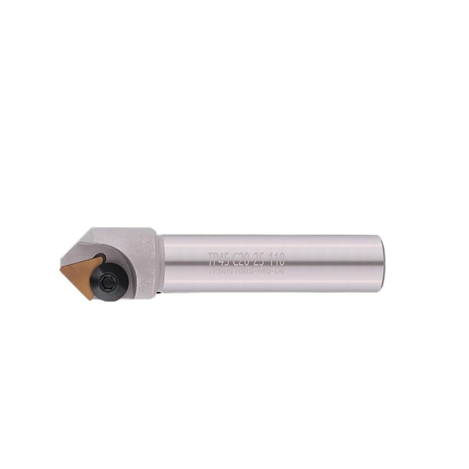 1PC TP45 TP30 TP60 Chamfering Cutter Holder C20-32-120L-2T 45 30 60 Degree for TPMN 1603 2204 CNC End Mill Chamfer Tools(TP45 C20-32-120L-2T)