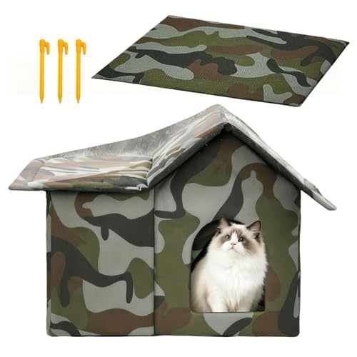 Maison pour chat imperméable avec coussin thermique haute performance - 2