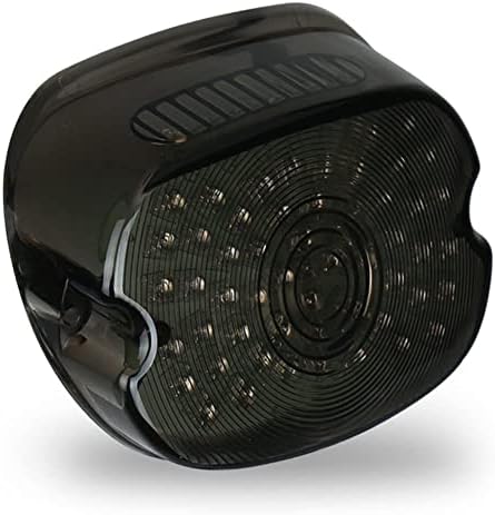 OVOTOR LED Tail Light Smoke Lens Lay Down Tail Lamp with Braking Turn Signal Replacement for Harley Sportster Dyna FXDL Electra Glides Road King